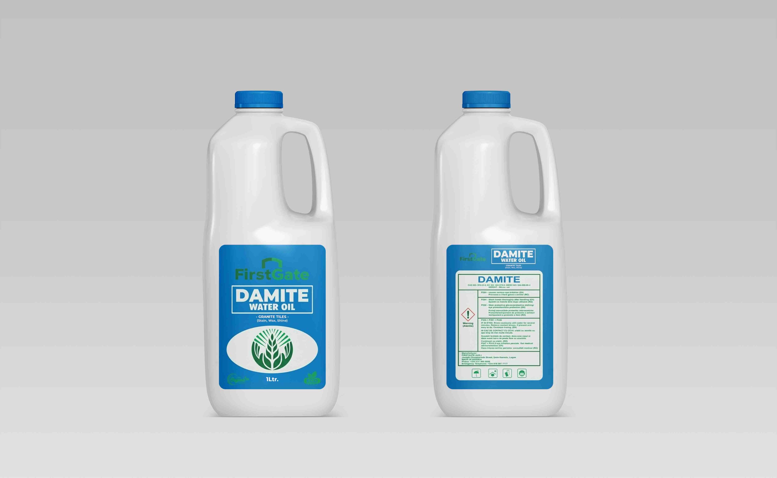 Damite Water Oil Mockup Damite Water Oil & Damite Flex powder(For Granite Tiles)