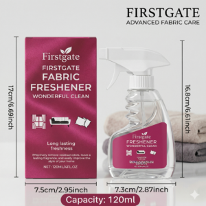 firstgate churchill fabric freshener | 120ml heavy duty spray | vanilla & musk fragrance | 24 hour freshness | commercial & household use