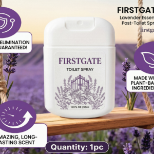 firstgate churchill lavender freshener spray | 30ml portable design | post toilet freshener | travel spray & odor eliminator | pet friendly formula